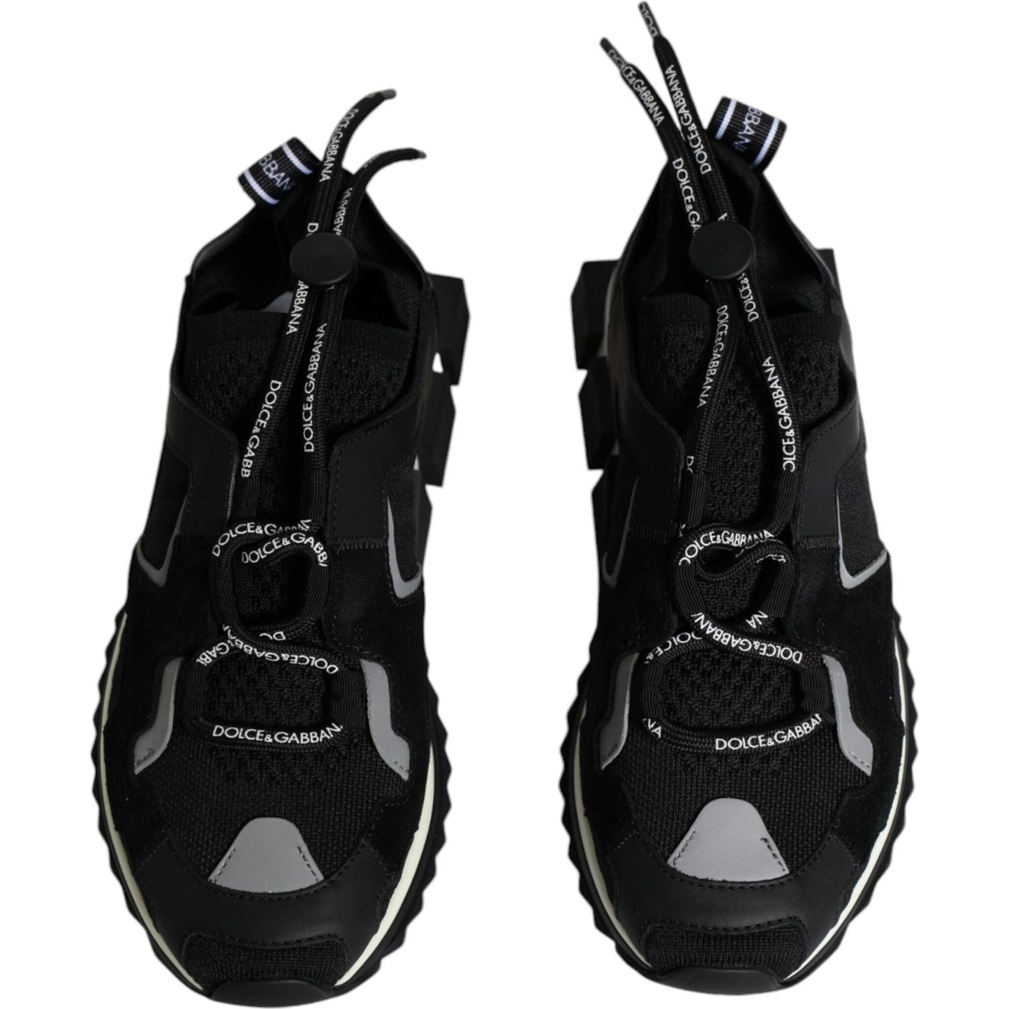 Dolce & Gabbana Black Mesh Sorrento Trekking Sneakers Shoes Dolce & Gabbana