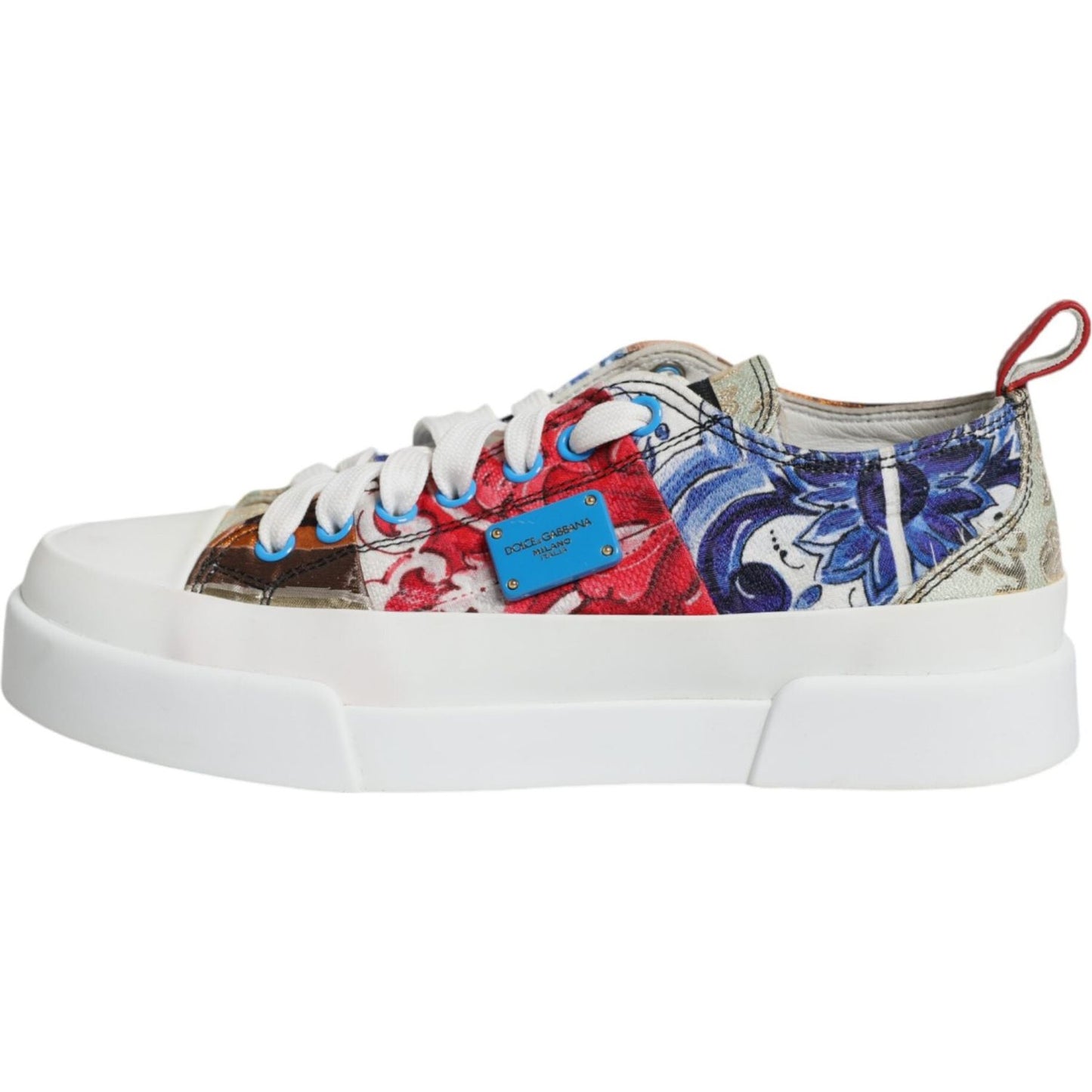 Dolce & Gabbana Multicolor Patchwork Low Top Sneakers Shoes Dolce & Gabbana