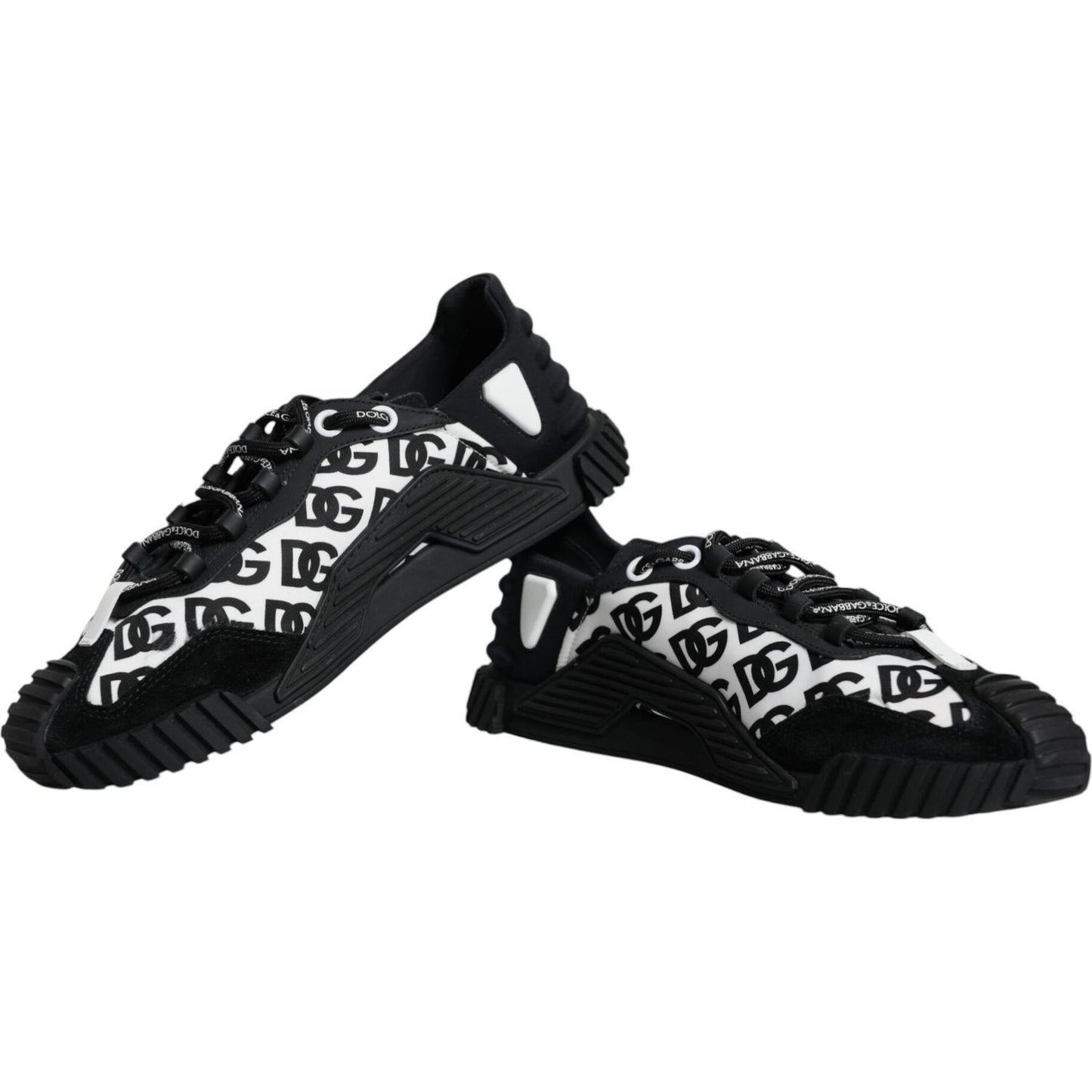 Dolce & Gabbana Black Logo Lace Up Low Top NS1 Sneakers Shoes Dolce & Gabbana