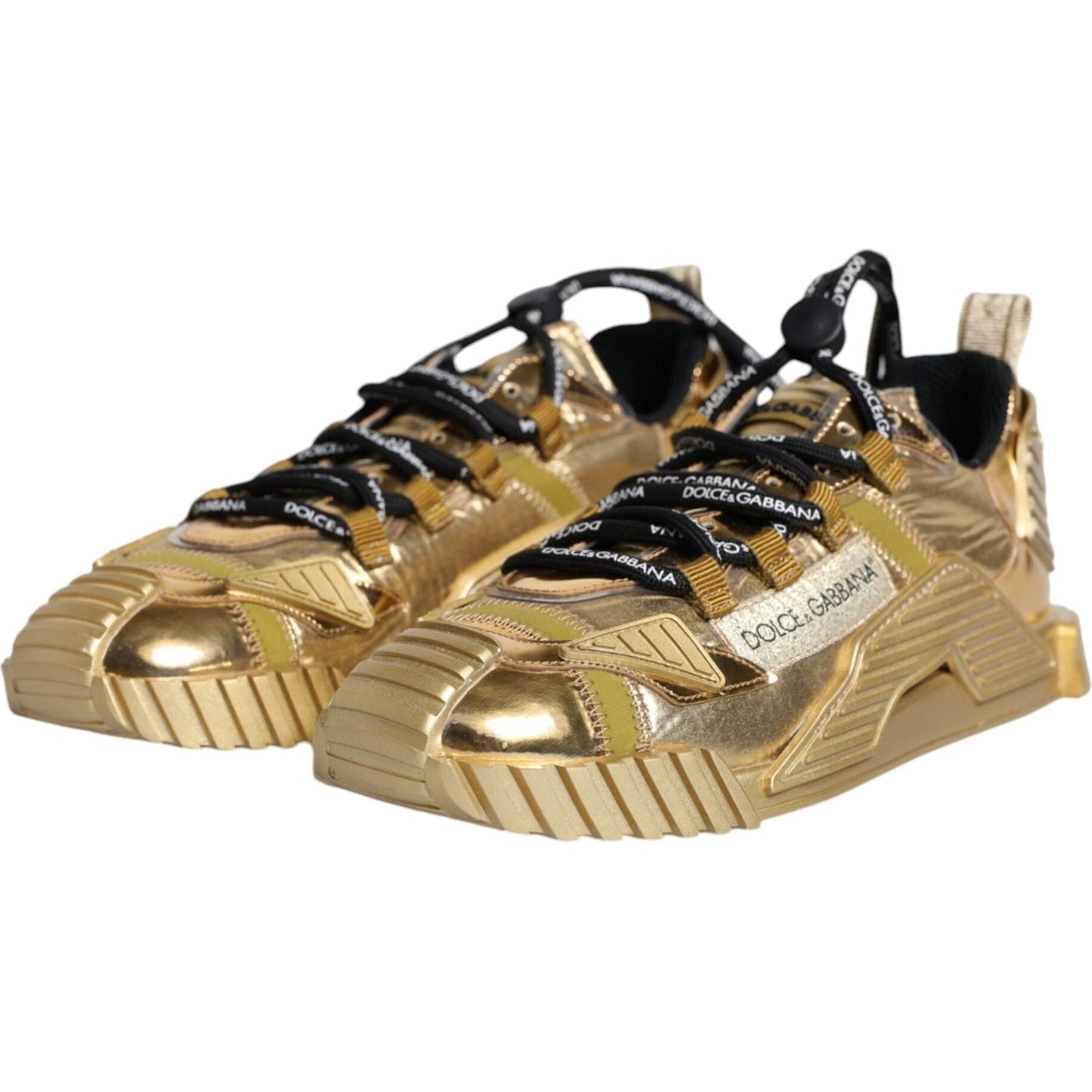 Dolce & Gabbana Metallic Gold NS1 Low Top Sneakers Shoes Dolce & Gabbana