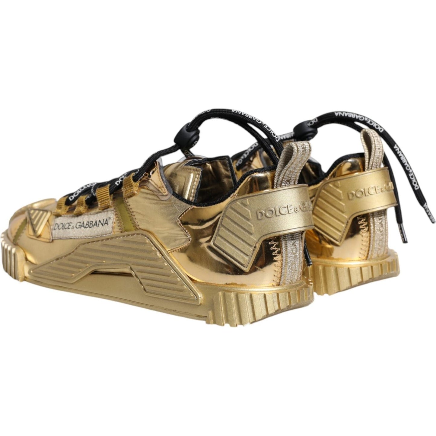 Dolce & Gabbana Metallic Gold NS1 Low Top Sneakers Shoes Dolce & Gabbana