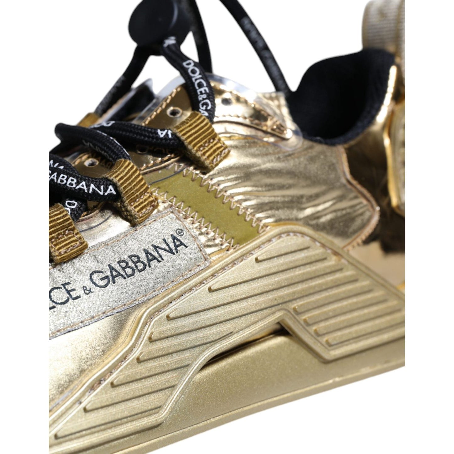 Dolce & Gabbana Metallic Gold NS1 Low Top Sneakers Shoes Dolce & Gabbana