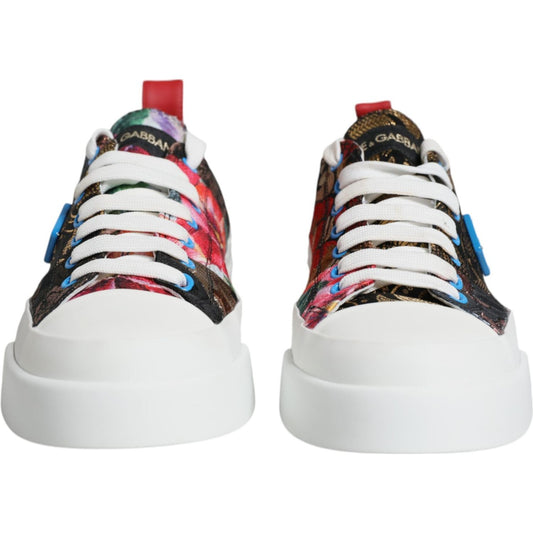 Dolce & Gabbana Multicolor Patchwork Low Top Sneakers Shoes Dolce & Gabbana