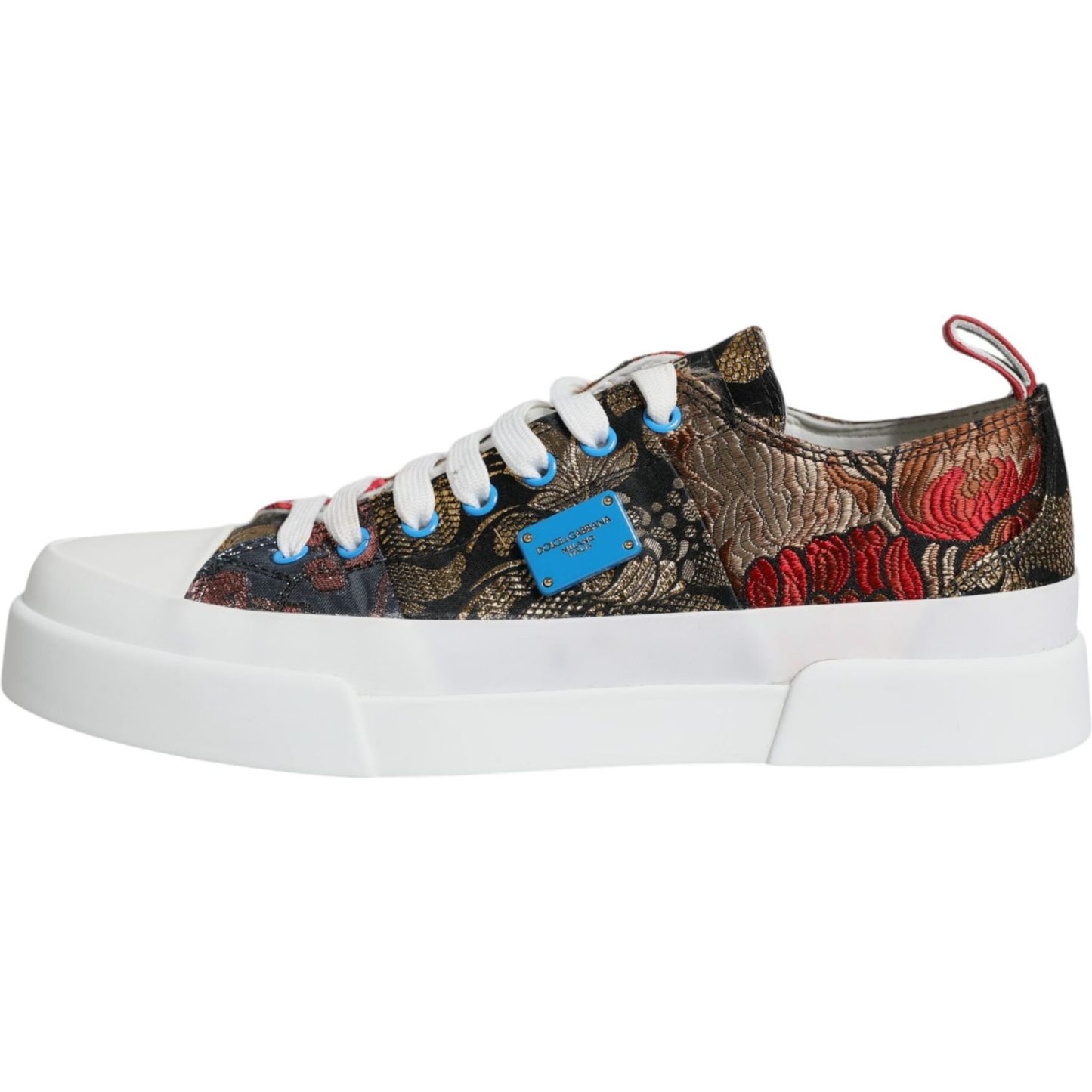 Dolce & Gabbana Multicolor Patchwork Low Top Sneakers Shoes Dolce & Gabbana