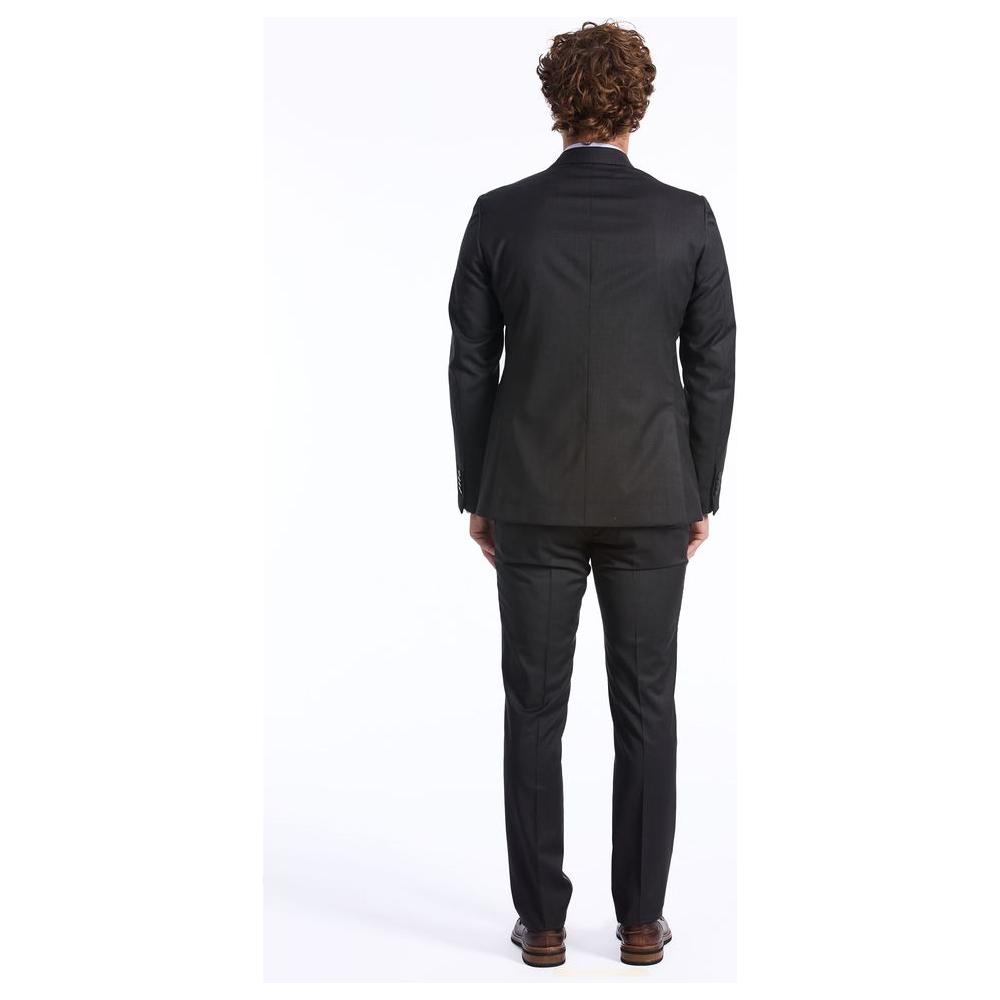 Baldinini Trend Gray Wool Men Suit Baldinini Trend