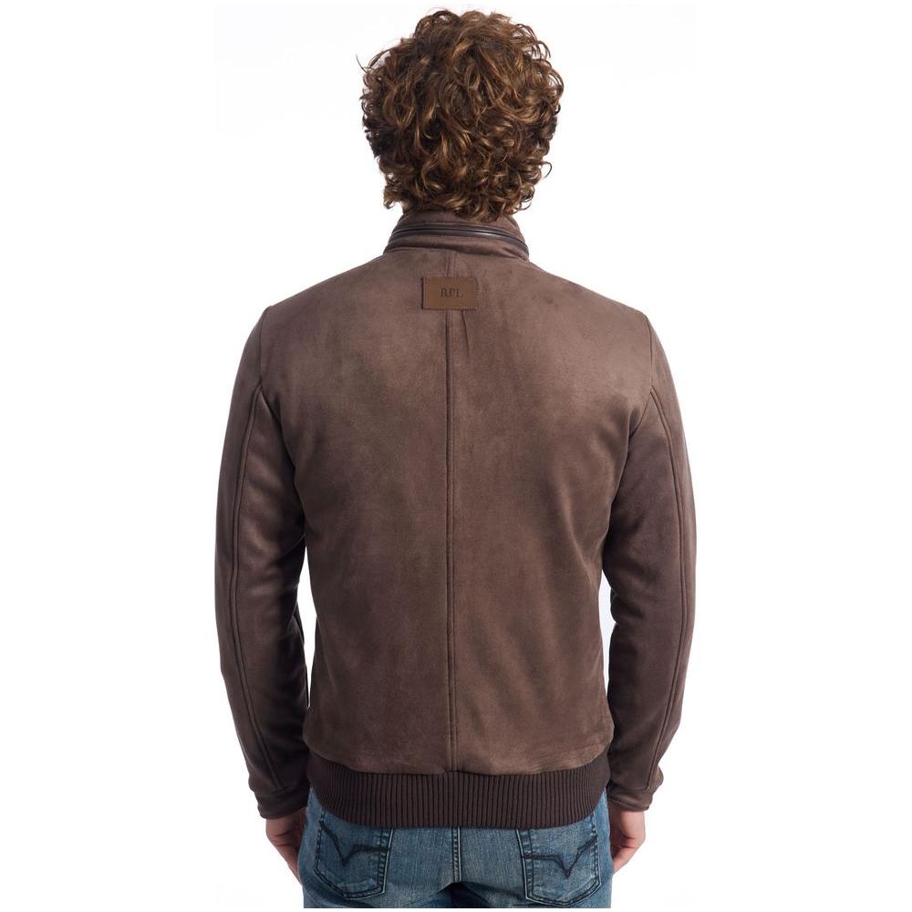 Roberto Pepe Luxury Brown Ecomontone Men Jacket Roberto Pepe Luxury