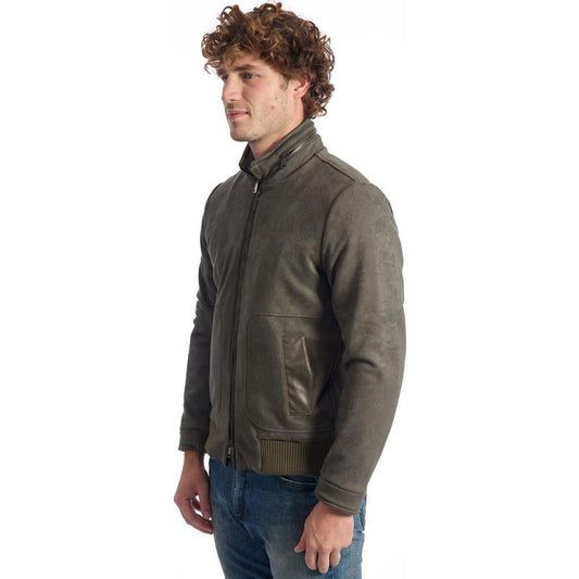 Roberto Pepe Luxury Green Ecomontone Men Jacket Roberto Pepe Luxury