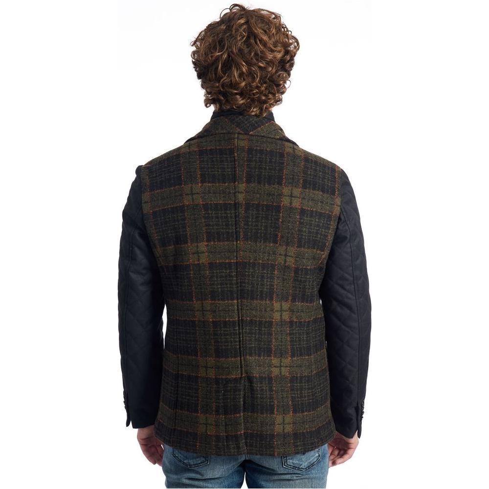 Roberto Pepe Luxury Brown Wool Men Jacket Roberto Pepe Luxury