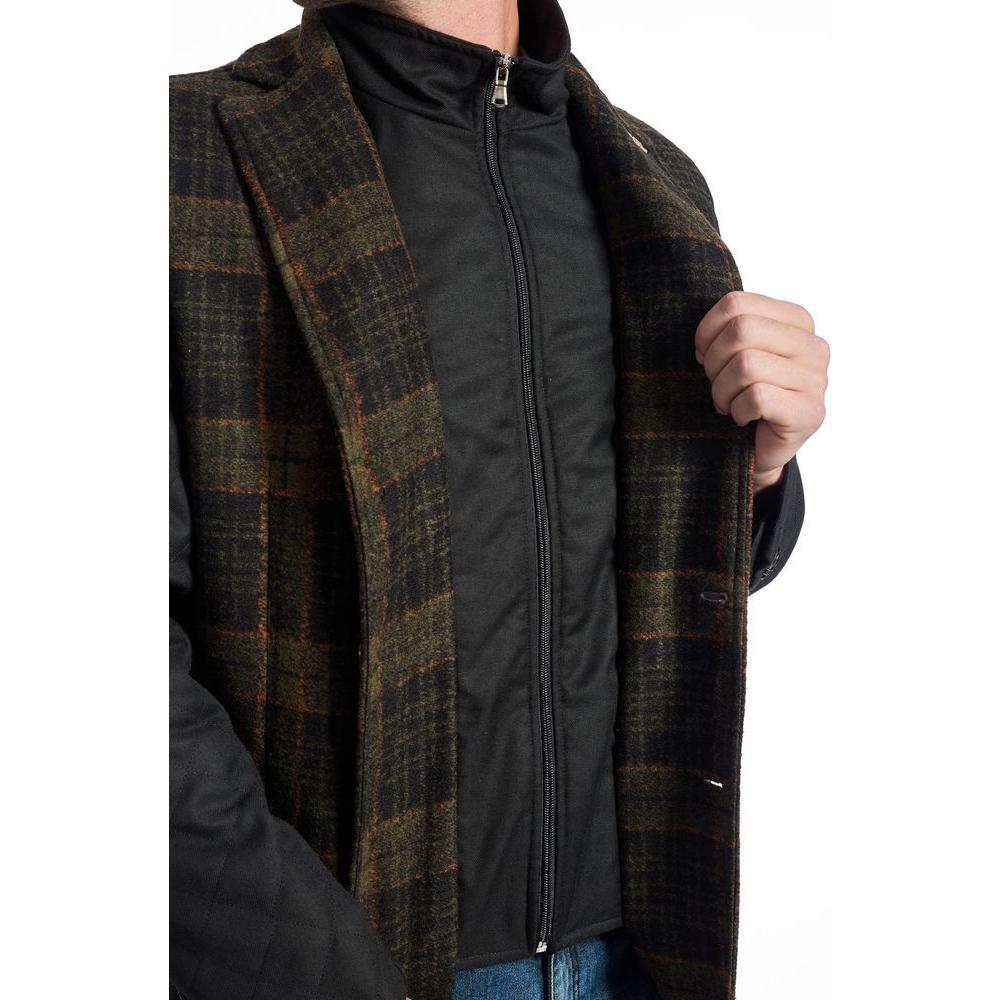 Roberto Pepe Luxury Brown Wool Men Jacket Roberto Pepe Luxury