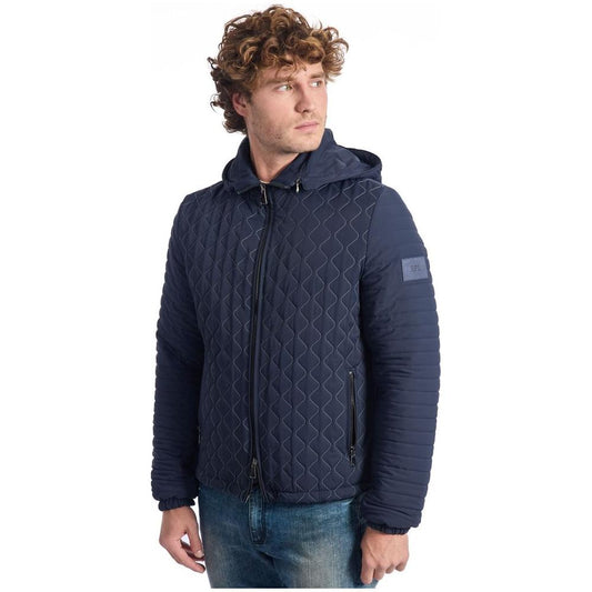 Roberto Pepe Luxury Blue Polyamide Men Jacket Roberto Pepe Luxury