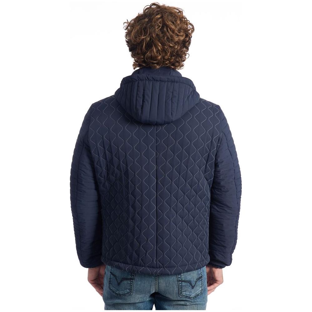 Roberto Pepe Luxury Blue Polyamide Men Jacket Roberto Pepe Luxury