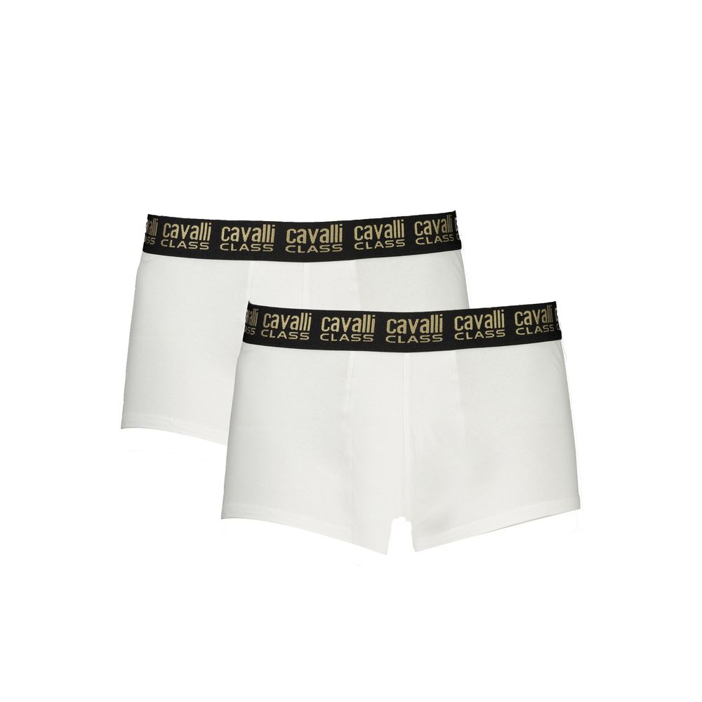 Cavalli Class White Cotton Underwear Cavalli Class