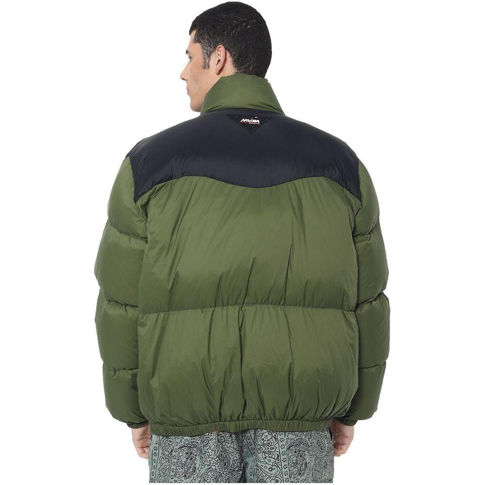 MSGM Green Nylon Men Bomber Jacket MSGM