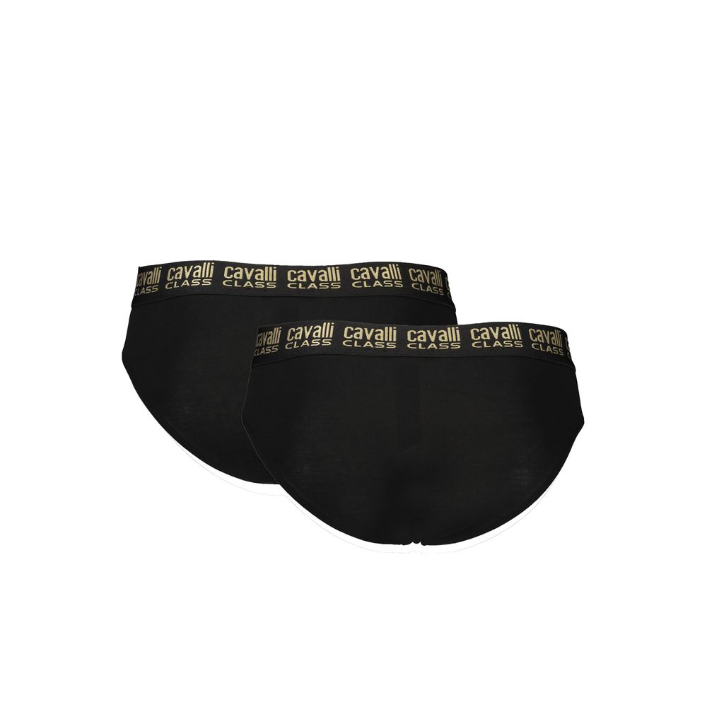 Cavalli Class Black Cotton Underwear Cavalli Class