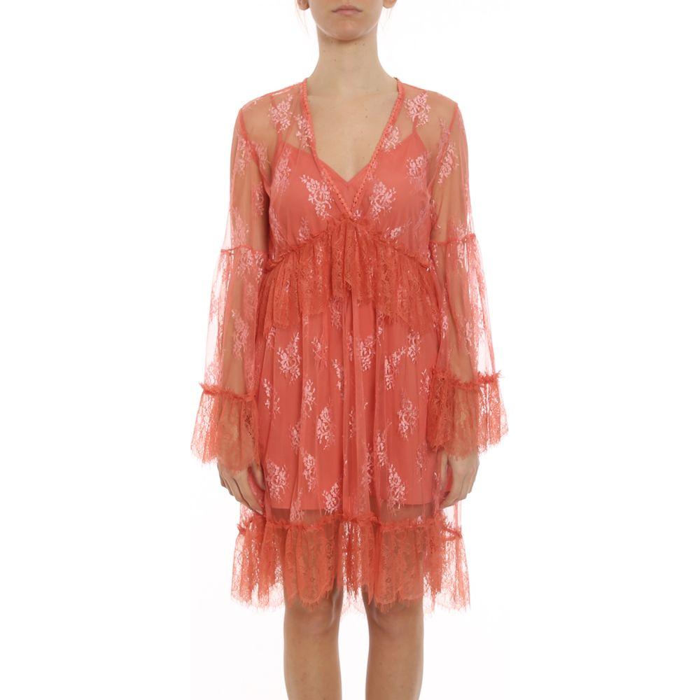 PINKO Pink Polyamide Dress PINKO Chocolate