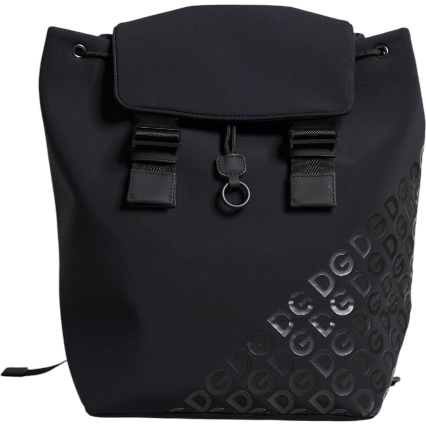 Dolce & Gabbana Black DG Mania Neoprene Travel Back Pack Bag Dolce & Gabbana