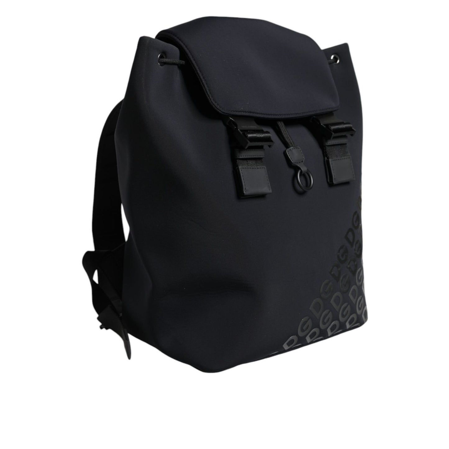 Dolce & Gabbana Black DG Mania Neoprene Travel Back Pack Bag