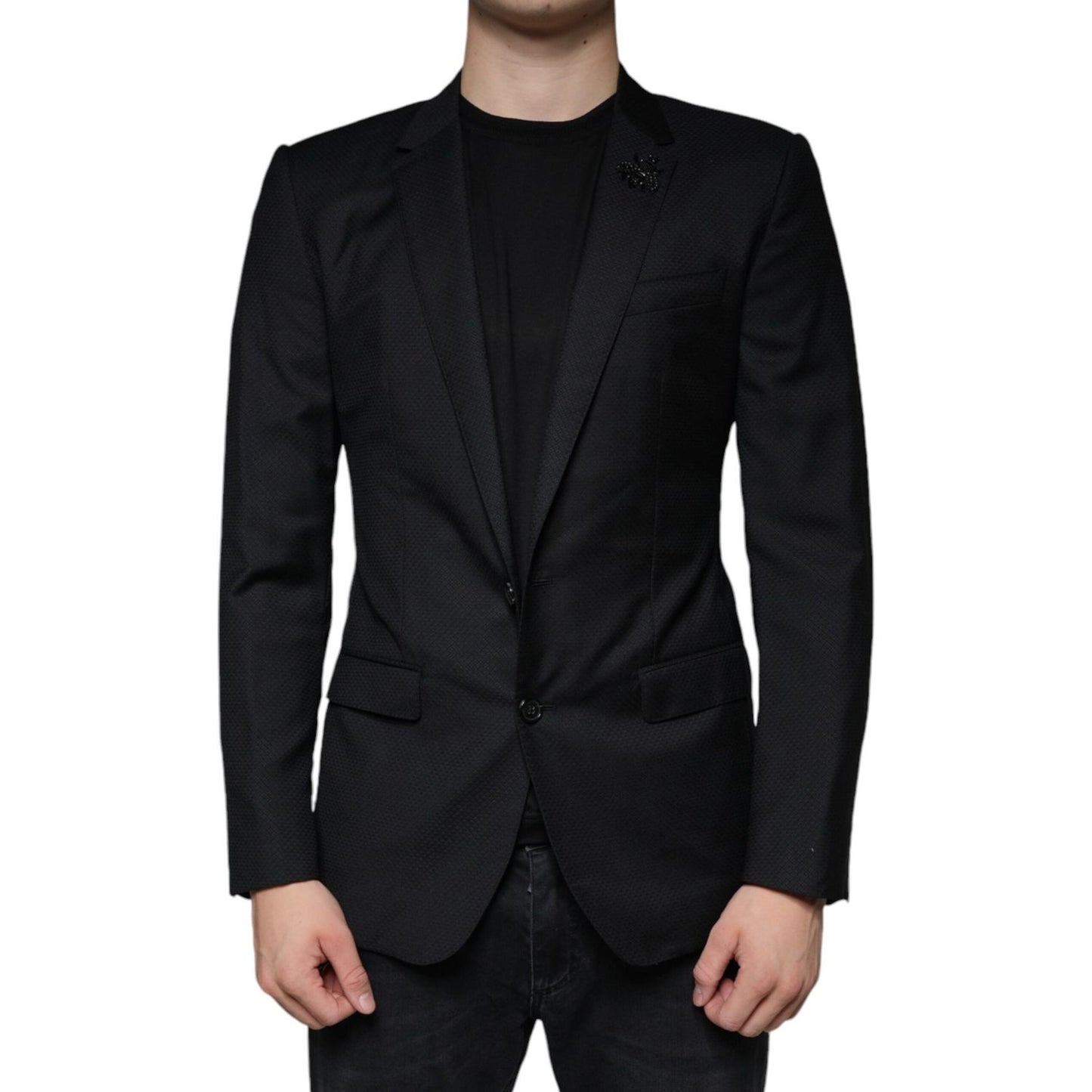 Dolce & Gabbana Black MARTINI Bee Single Breasted Blazer Dolce & Gabbana