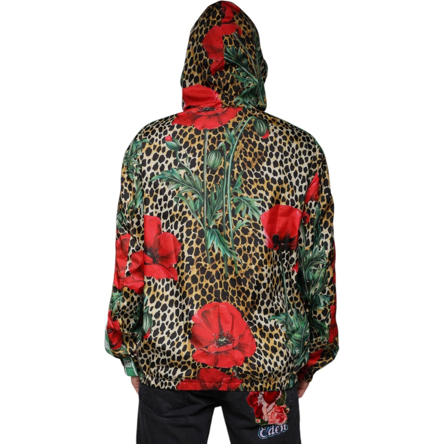 Dolce & Gabbana Multicolor Leopard Floral Hooded Jacket Dolce & Gabbana