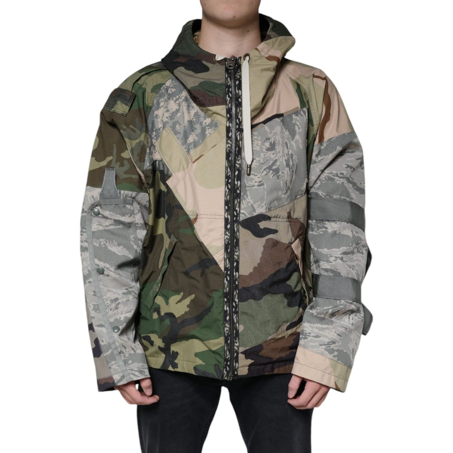 Dolce & Gabbana Multicolor Camouflage Full Zip Hooded Jacket Dolce & Gabbana