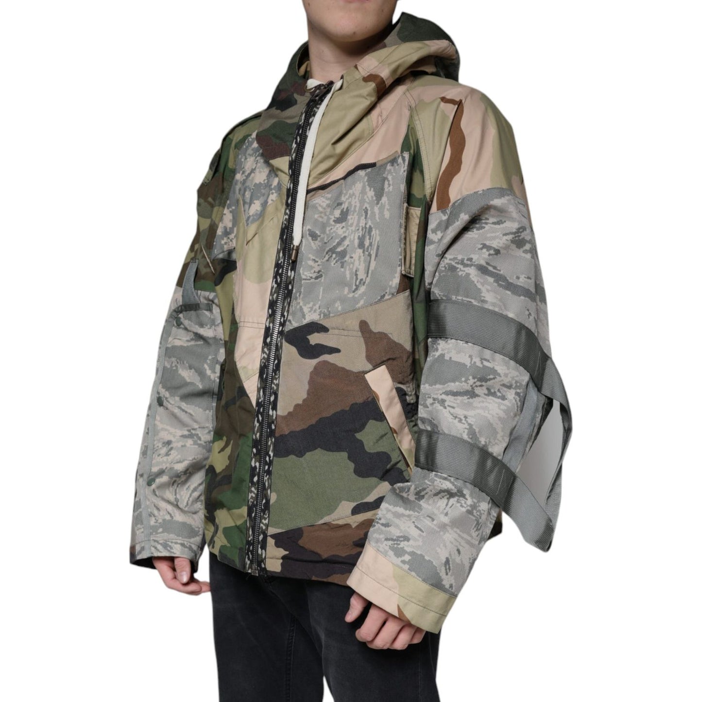 Dolce & Gabbana Multicolor Camouflage Full Zip Hooded Jacket Dolce & Gabbana