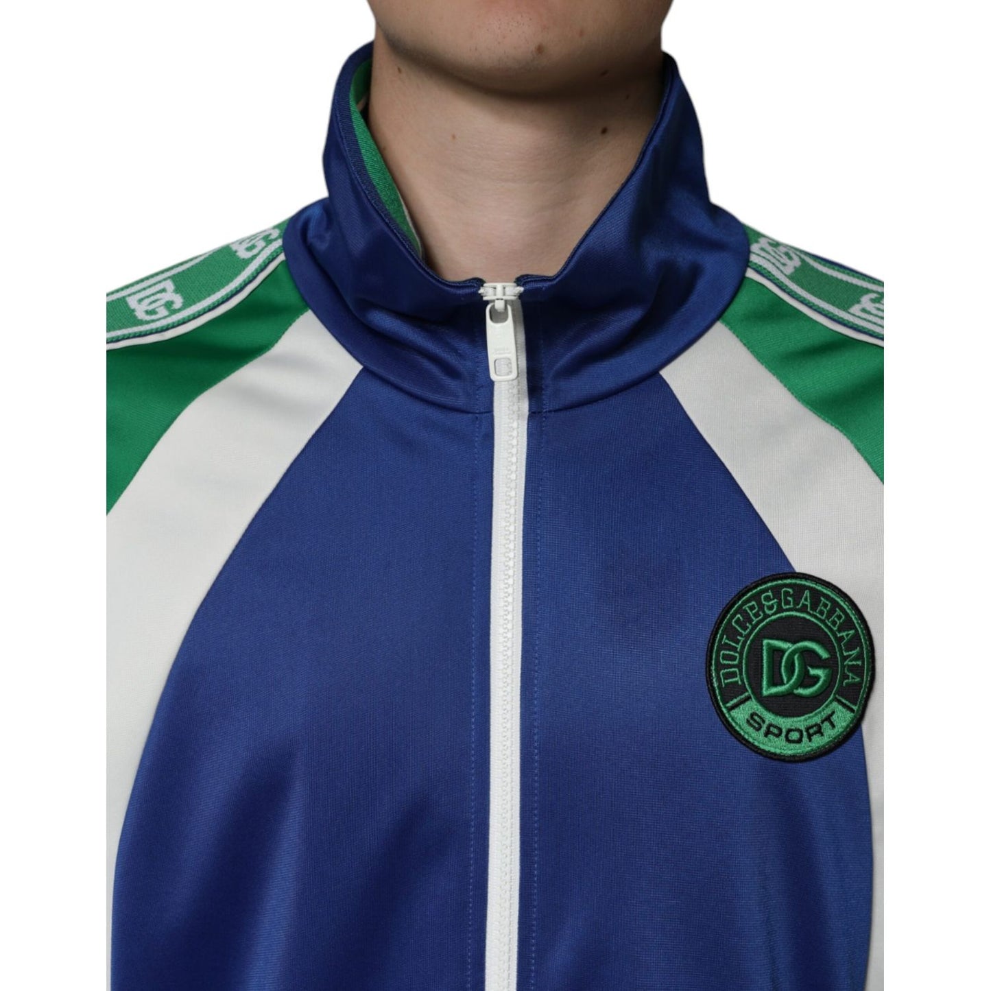 Dolce & Gabbana Multicolor Polyester Full Zip Bomber Jacket 1728,67345645728,Bombers - Jackets & Coats - Clothing,Clothing,Dolce & Gabbana,IT50 | L,Jackets & Coats - Clothing,Jackets - Men - Clothing,Material: 100% Polyester,Men,Multicolor,Preowned / Defe