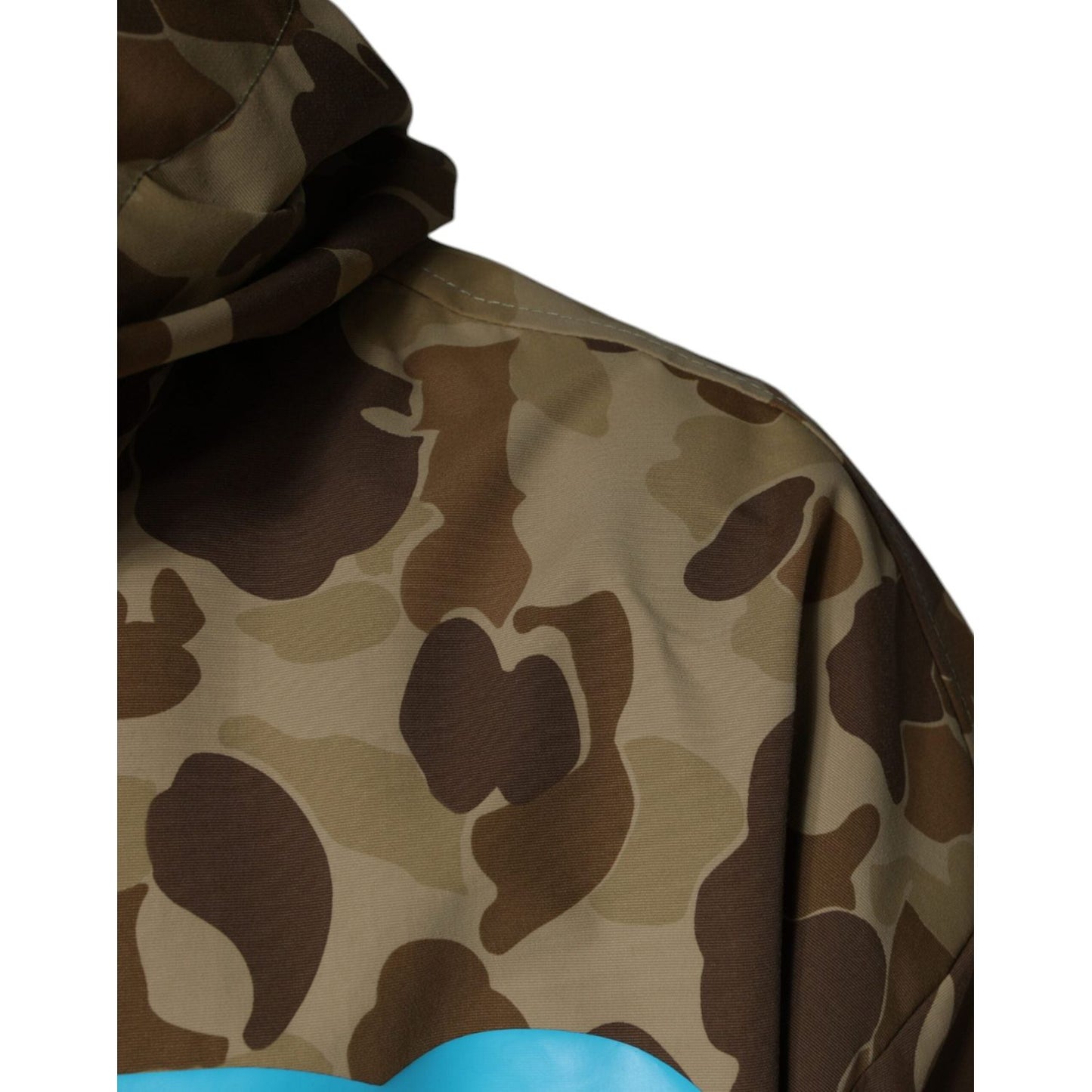 Dolce & Gabbana Brown Camouflage Hooded Pullover Jacket Dolce & Gabbana