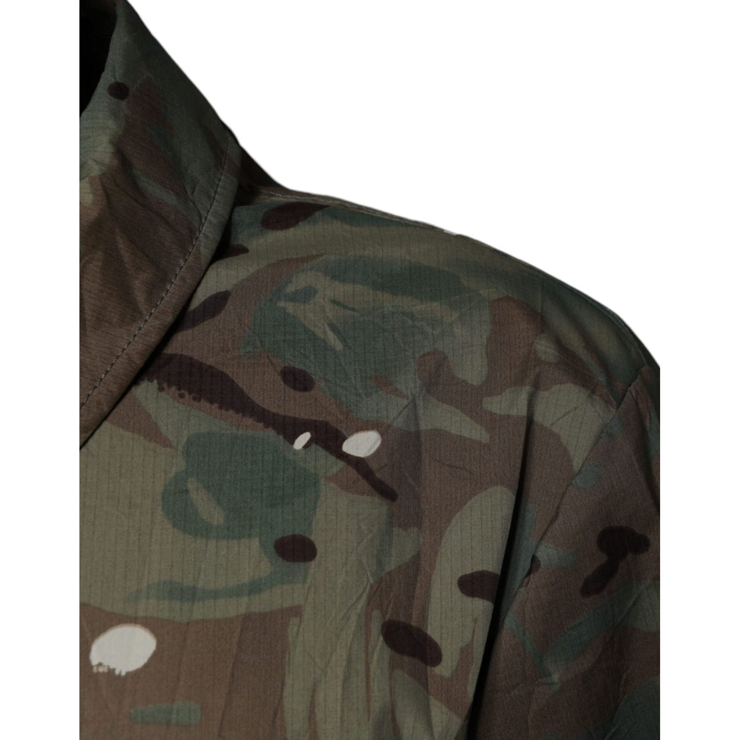 Dolce & Gabbana Multicolor Camouflage Collared Coat Jacket Dolce & Gabbana