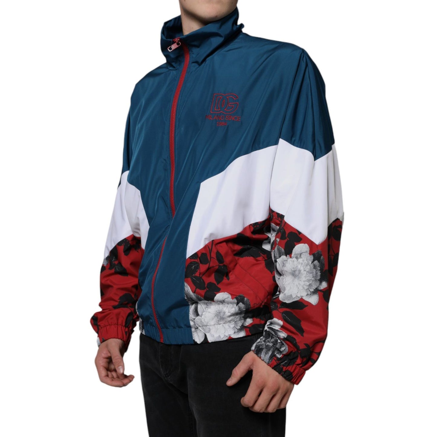 Dolce & Gabbana Multicolor Polyester Full Zip Jacket 1728,67345645728,Bombers - Jackets & Coats - Clothing,Clothing,Dolce & Gabbana,IT50 | L,Jackets & Coats - Clothing,Jackets - Men - Clothing,Material: 85% Polyester 15% Nylon,Men,Multicolor,Preowned / De