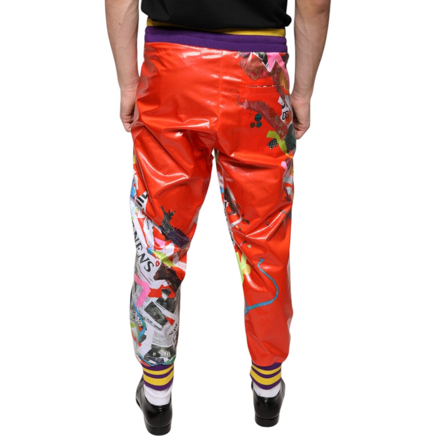 Dolce & Gabbana Multicolor Printed Jogger Sweatpants Pants Dolce & Gabbana