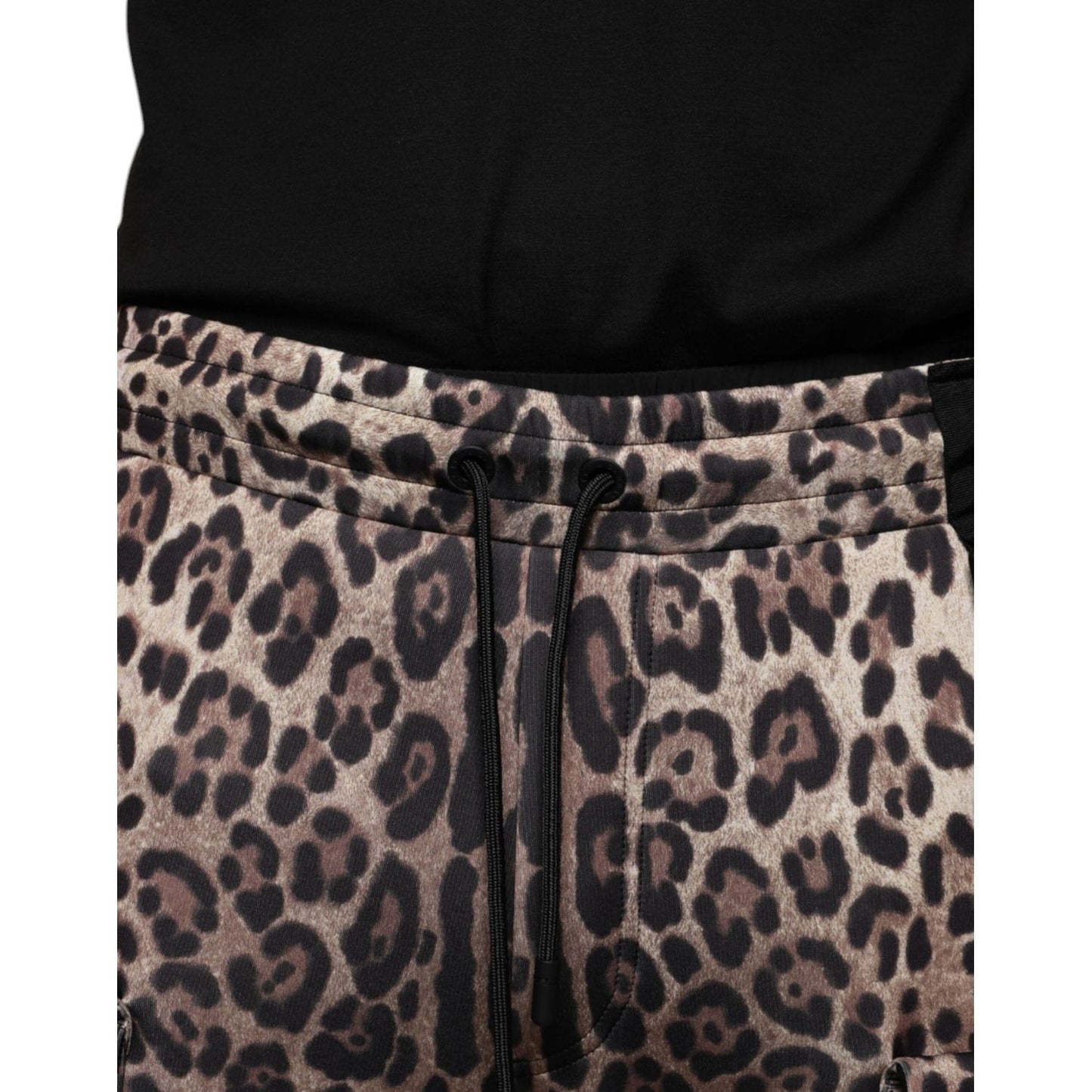 Dolce & Gabbana Brown Leopard Polyester Jogger Pants Dolce & Gabbana