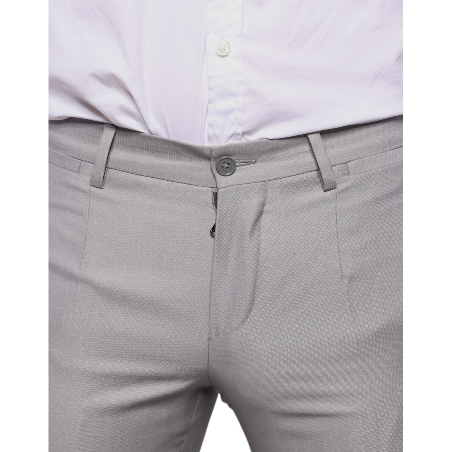 Dolce & Gabbana Light Gray Wool Dress Pants Dolce & Gabbana