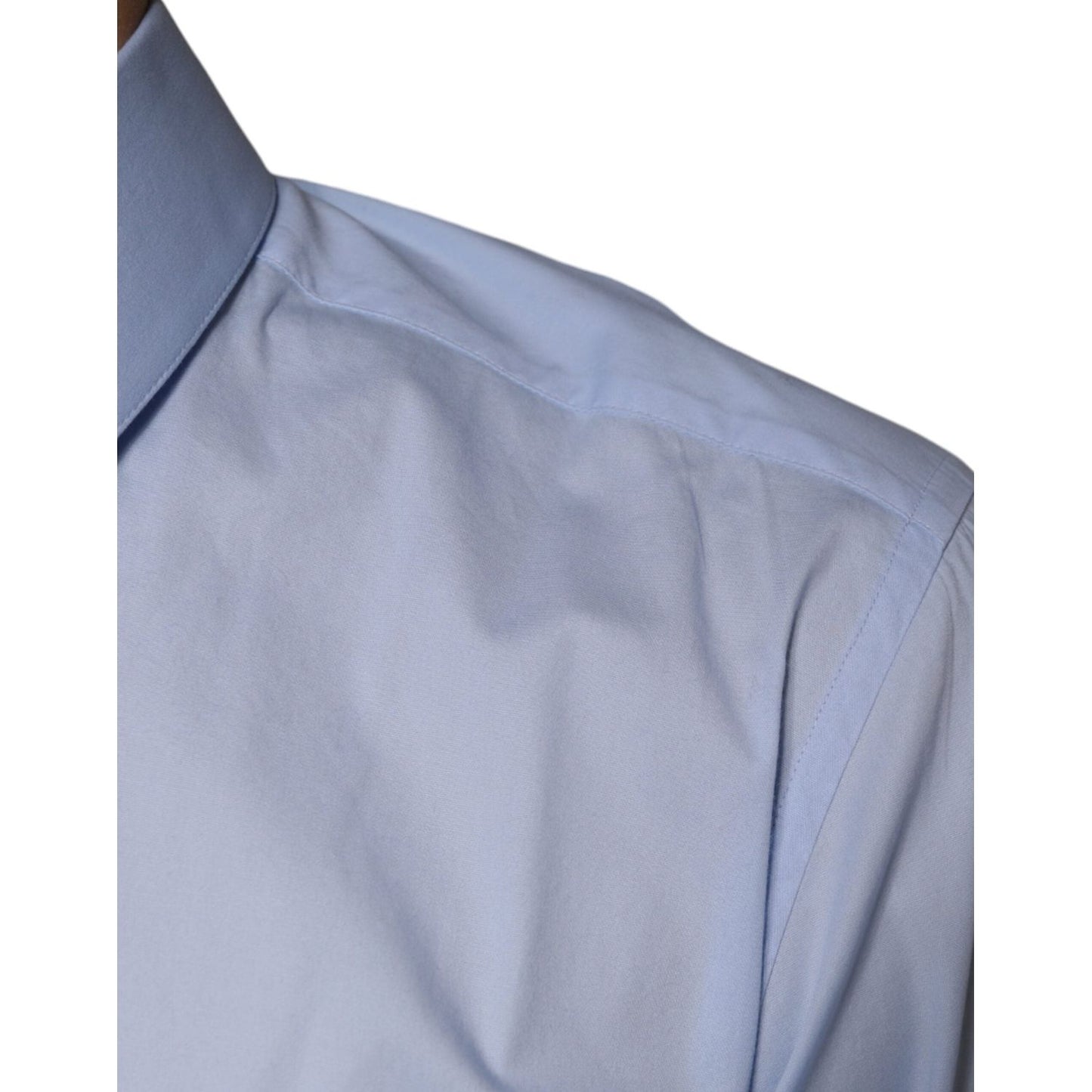 Dolce & Gabbana Light Blue MARTINI Cotton Dress Formal Shirt Dolce & Gabbana