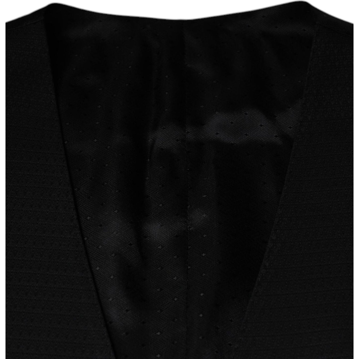 Dolce & Gabbana Black Wool Waistcoat Dress Formal Vest Dolce & Gabbana