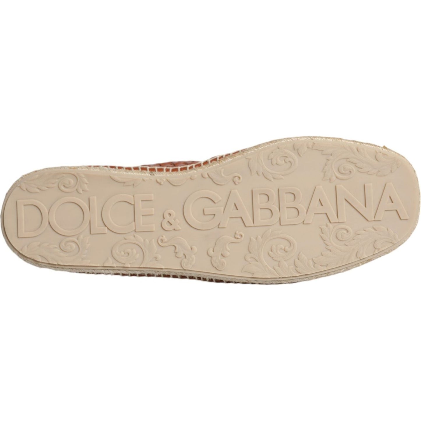 Dolce & Gabbana Maroon Woven Leather Men Espadrille Shoes Dolce & Gabbana