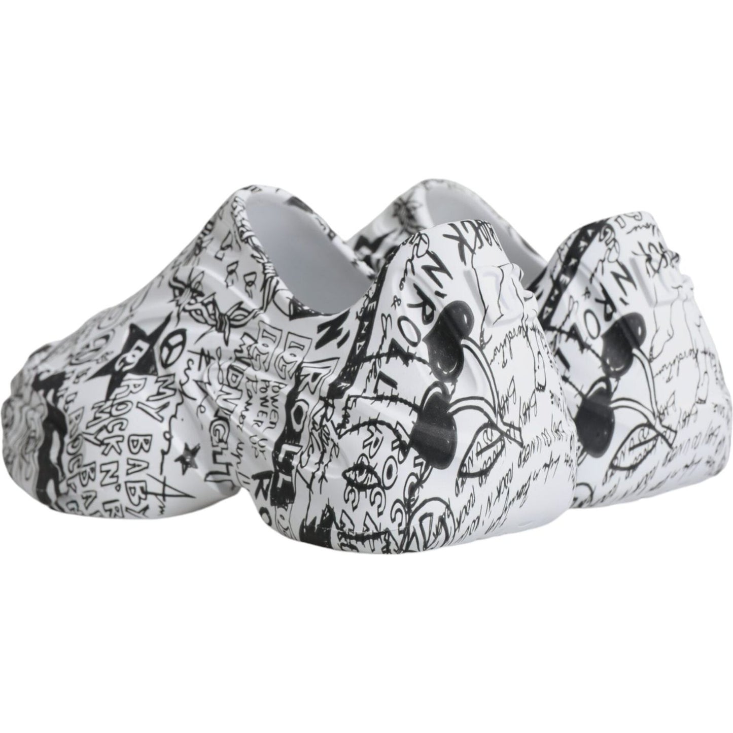 Dolce & Gabbana White Black Graffiti Daymaster Sneakers Shoes Dolce & Gabbana