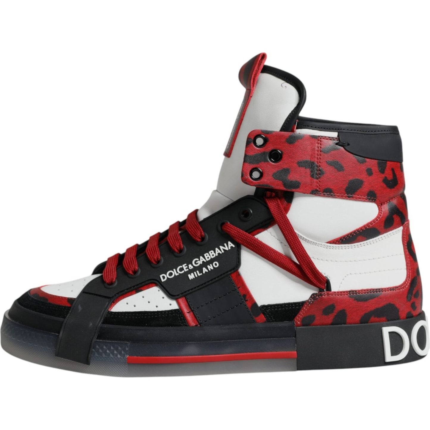 Dolce & Gabbana Multicolor Leather High Top Sneakers Shoes Dolce & Gabbana