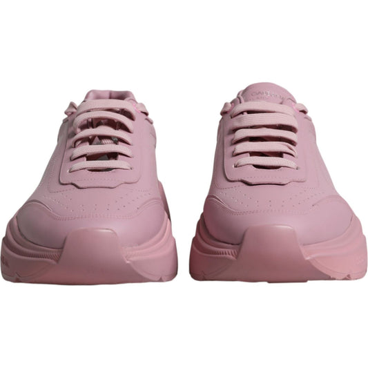 Dolce & Gabbana Pink Leather Daymaster Low Top Sneakers Shoes Dolce & Gabbana