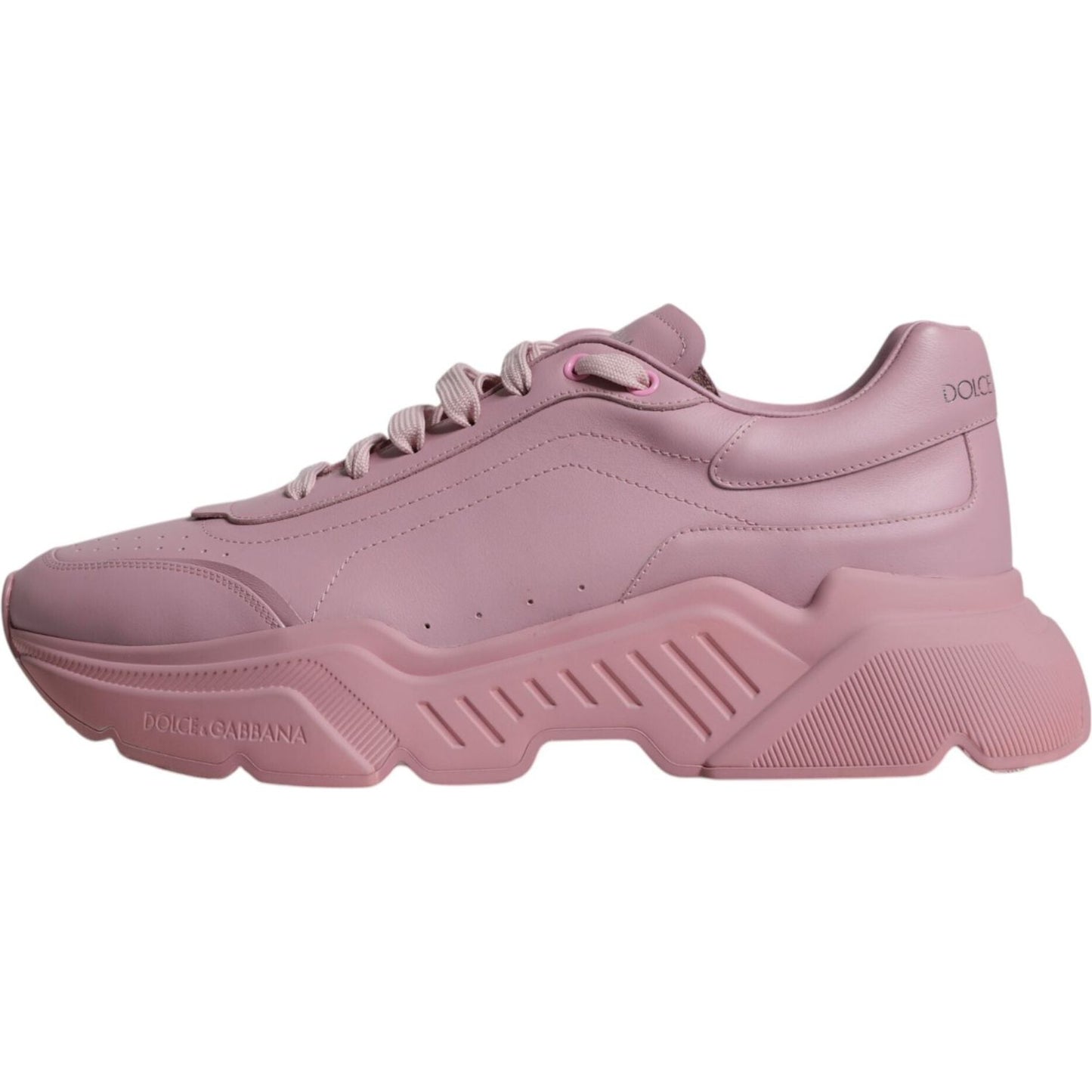 Dolce & Gabbana Pink Leather Daymaster Low Top Sneakers Shoes Dolce & Gabbana