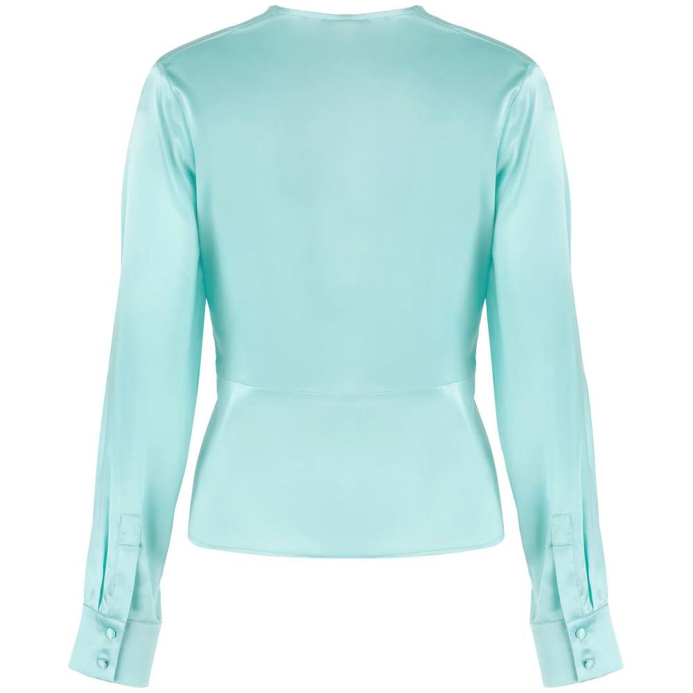 PINKO Green Silk Women Blouse PINKO