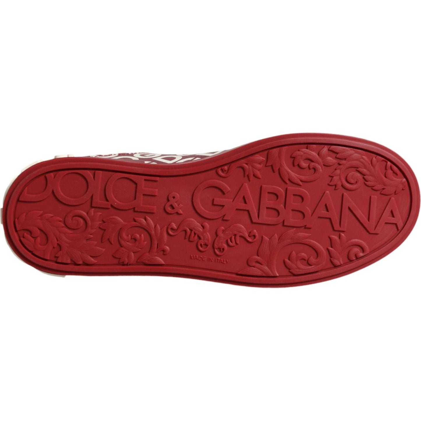 Dolce & Gabbana White Red Leather DG Mania Sneakers Shoes Dolce & Gabbana