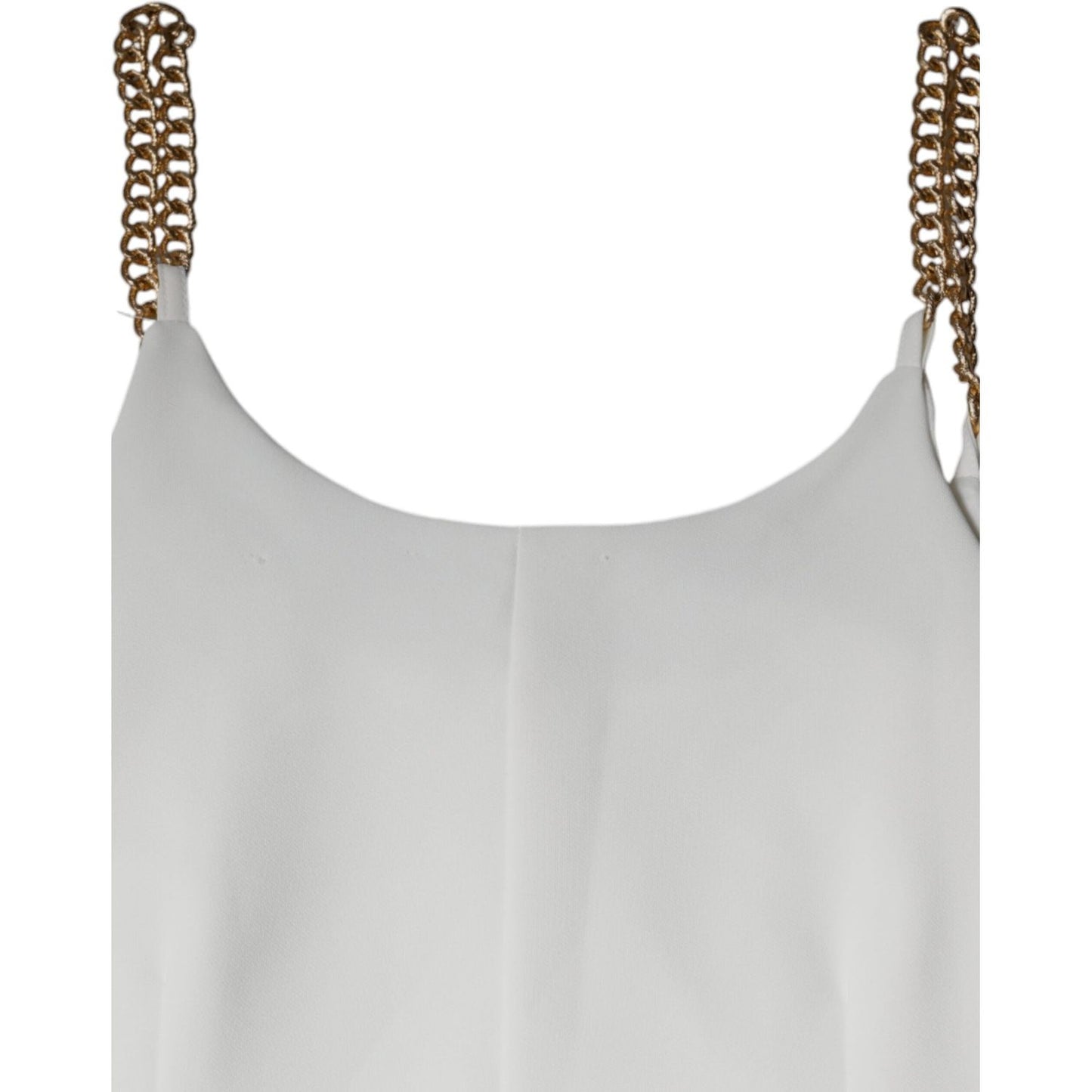 Elisabetta Franchi White Sleeveless Bodycon Sheath Mini Dress Elisabetta Franchi