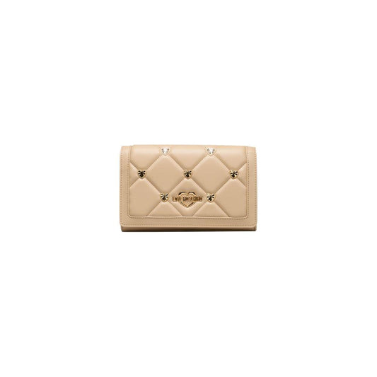 Love Moschino Beige Polyethylene Women Crossbody Bag Love Moschino