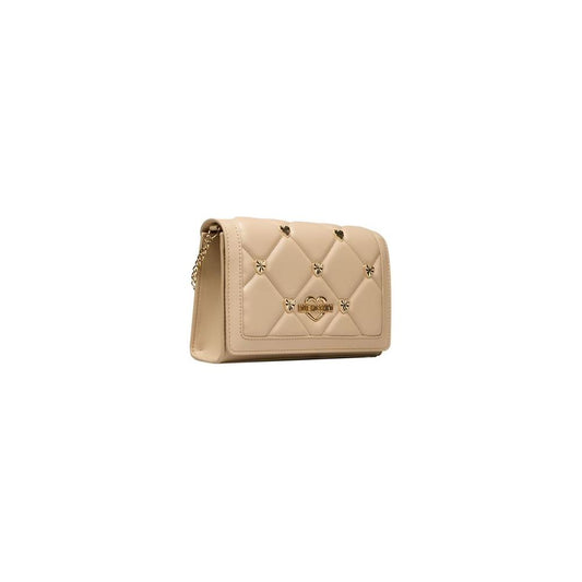 Love Moschino Beige Polyethylene Women Crossbody Bag Love Moschino