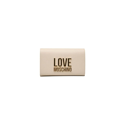 Love Moschino Beige Polyethylene Women Crossbody Bag Love Moschino