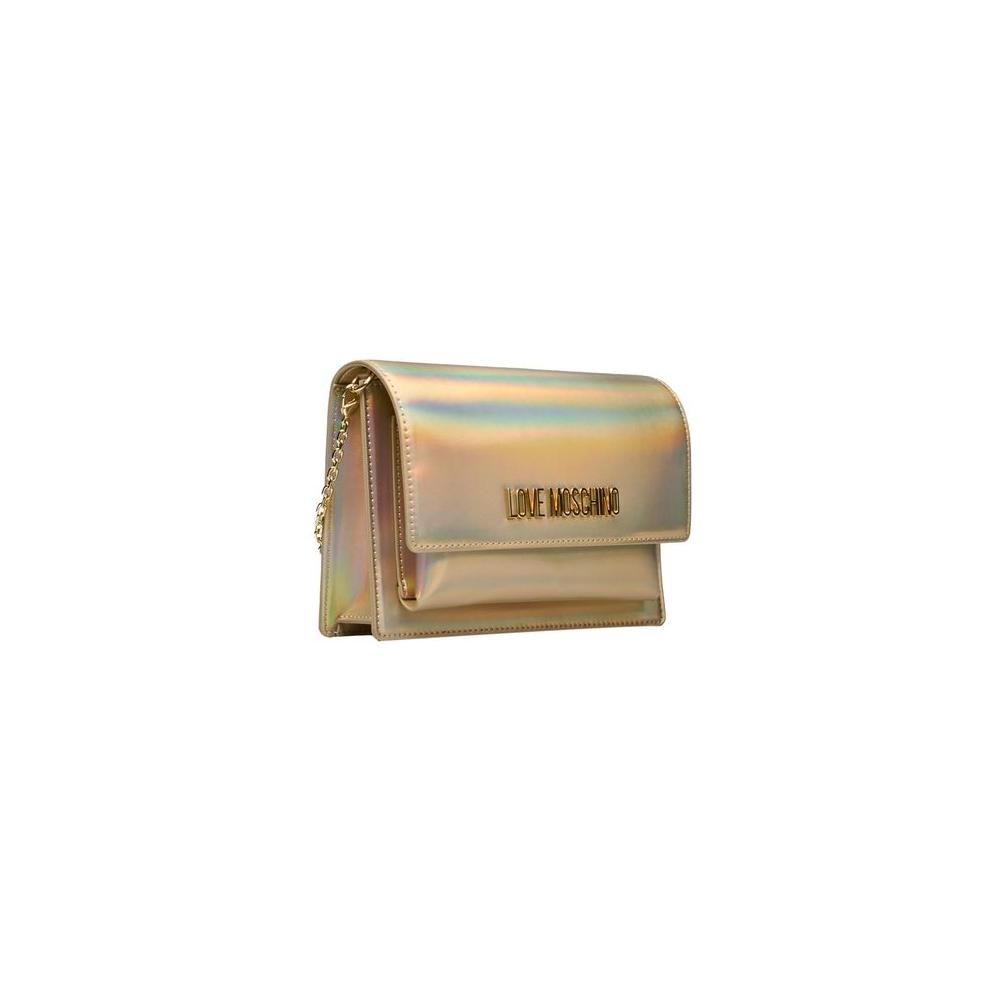 Love Moschino Gold Polyethylene Women Crossbody Bag Love Moschino