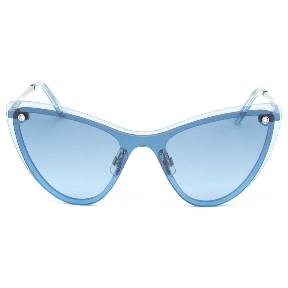 Swarovski Blue Metal Sunglasses Swarovski