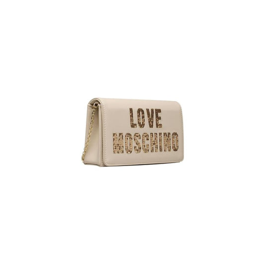 Love Moschino Beige Polyethylene Women Crossbody Bag Love Moschino