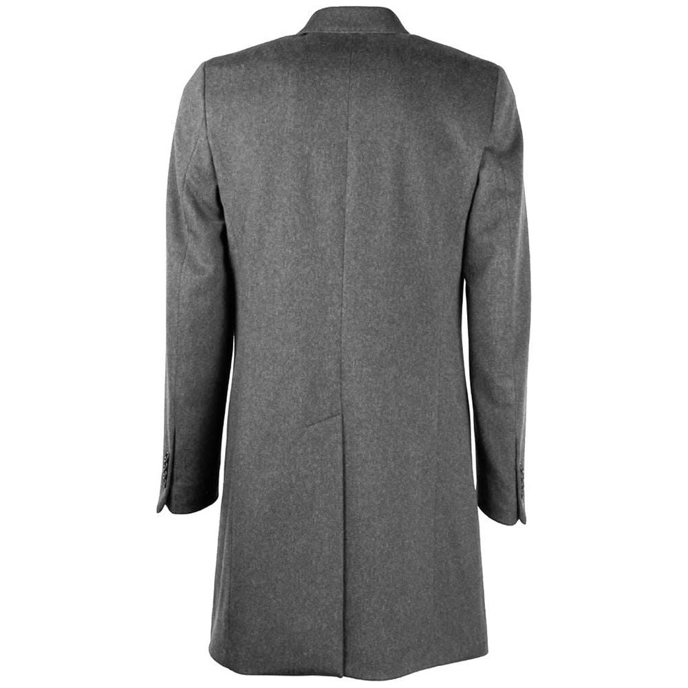 Made in Italy Gray Wool Men Jacket Made in Italy