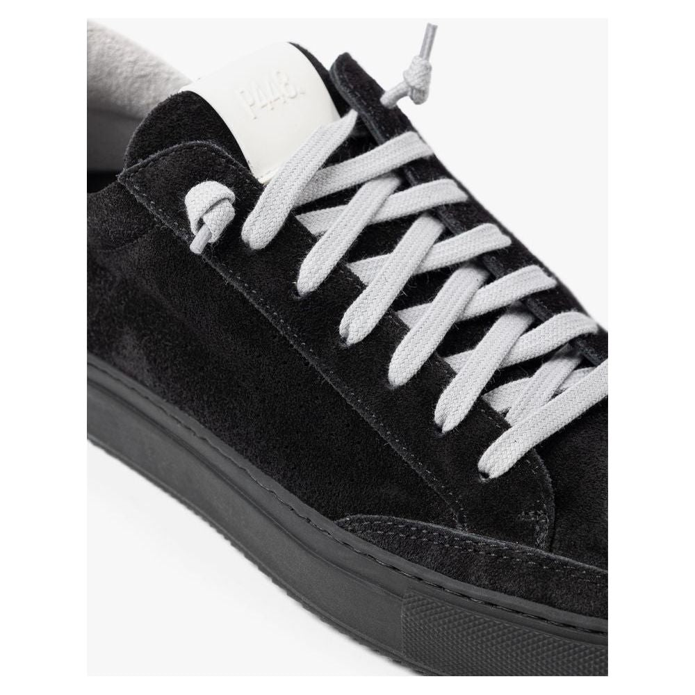 P448 Black Leather Scamociata Sneaker P448